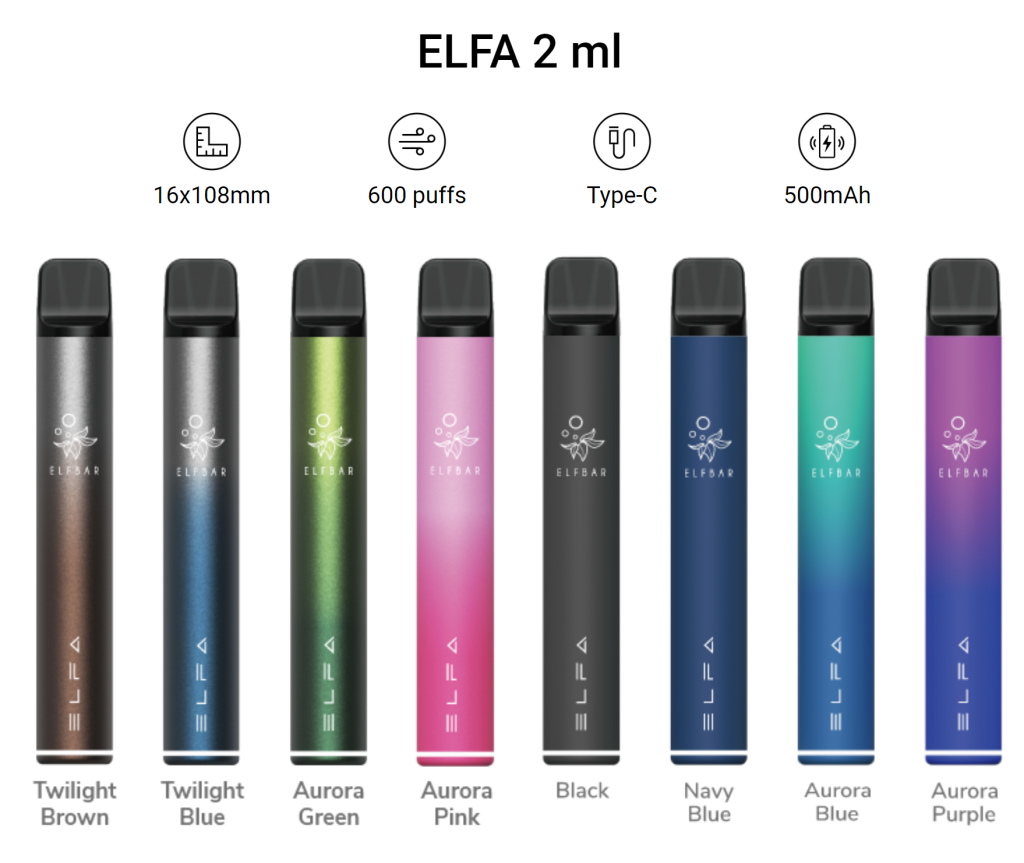 ELFA Prefilled Pod Kit - ELFA 2 ml colors