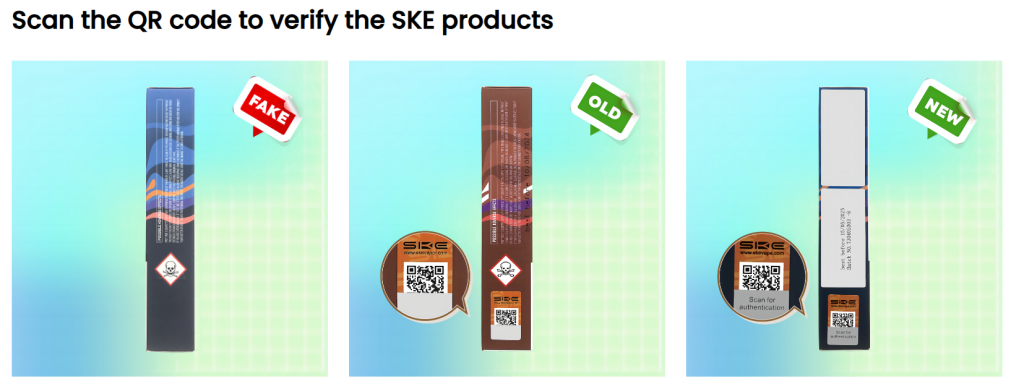 Scan the QR code to verify the SKE Crystal Bar