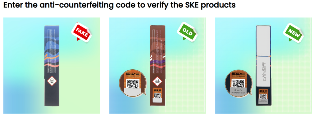 Enter the anti-counterfeiting code to verify the SKE Crystal Bar