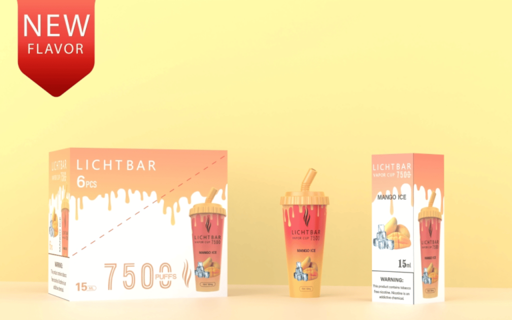 Licht Bar 7500 Puffs New Flavor - Mango ICE